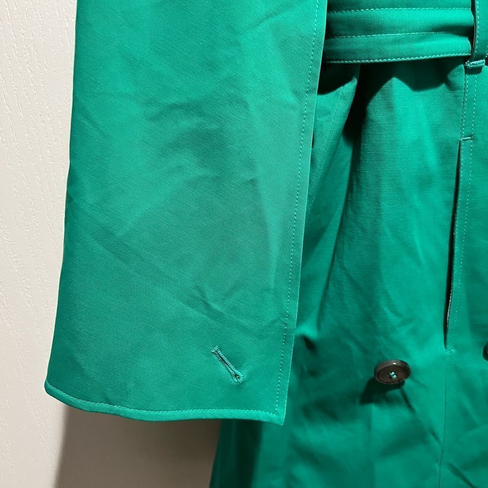Runway Green DOUBLE BREASTED TRENCH COAT Overcoat Women Winter Fall Trench Coat - Picture 5 of 7